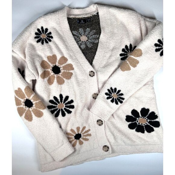 Volcom Cardigan Dazie Fly By Size XS Oversized Daisy Grunge Hippie Granny Style - Picture 2 of 8